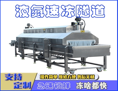 三文魚金槍魚類隧道式速凍機